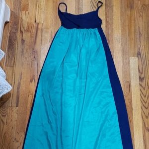 Blue teal maxi dress